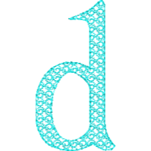 Motif D Font Lower Case D