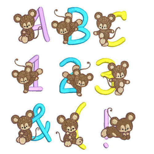 Mouse Alphabet Set