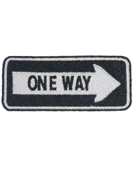 One Way Left Road Sign