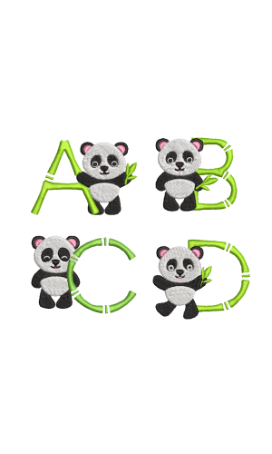 Panda Alphabet Set
