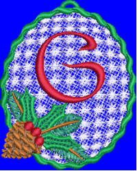 Pine Cone Christmas Lace G