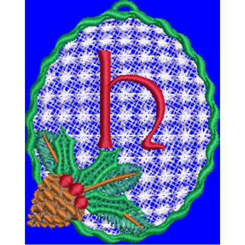 Pine Cone Christmas Lace Lower Case H