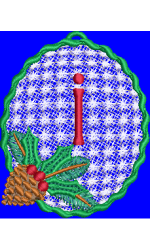 Pine Cone Christmas Lace Lower Case I