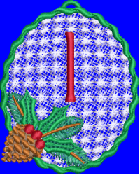 Pine Cone Christmas Lace Lower Case L