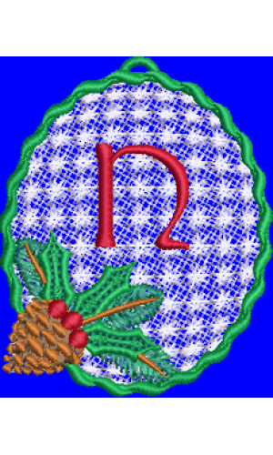 Pine Cone Christmas Lace Lower Case N