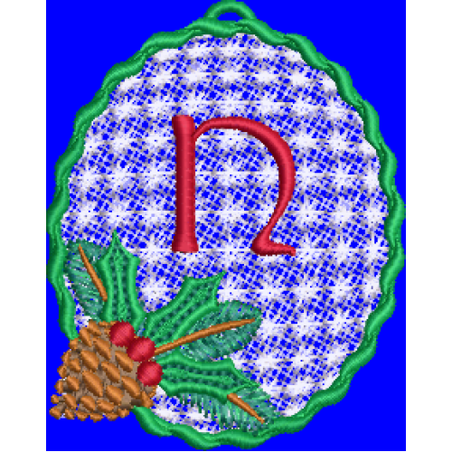Pine Cone Christmas Lace Lower Case N