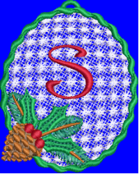 Pine Cone Christmas Lace Lower Case S