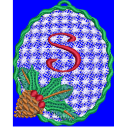 Pine Cone Christmas Lace Lower Case S