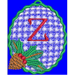 Pine Cone Christmas Lace Lower Case Z