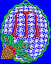 Pine Cone Christmas Lace M