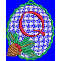 Pine Cone Christmas Lace Q