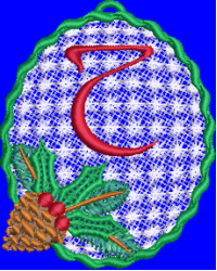 Pine Cone Christmas Lace T