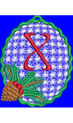 Pine Cone Christmas Lace X