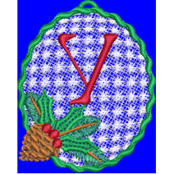 Pine Cone Christmas Lace Y