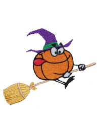Pumpkin On Broomstick