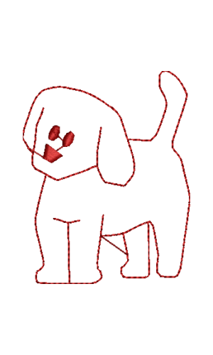 Redwork Dog 01
