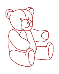 Redwork Teddy Bear