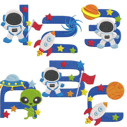 Space Alphabet Set