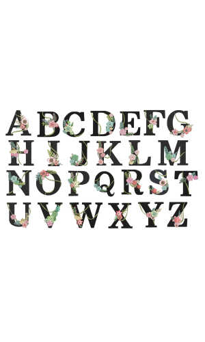 Spring Flowers Alphabet