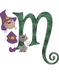 Sticky Witch Letter M