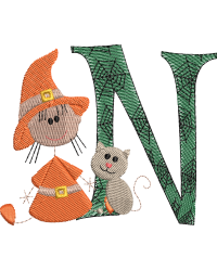 Sticky Witch Letter N