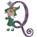 Sticky Witch Letter Q