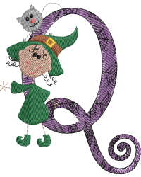 Sticky Witch Letter Q