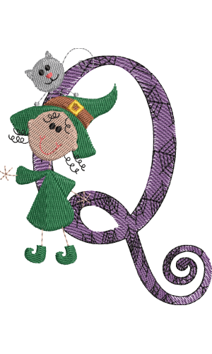 Sticky Witch Letter Q