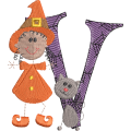 Sticky Witch Letter V
