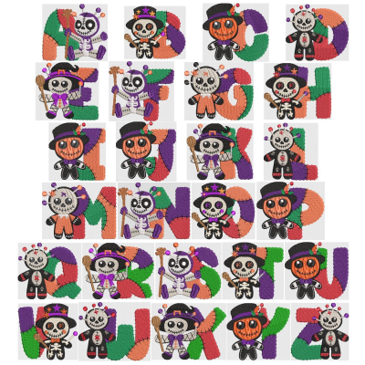 Voodoo Doll Alphabet Set