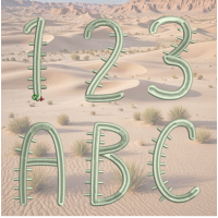 Cactus Font Set