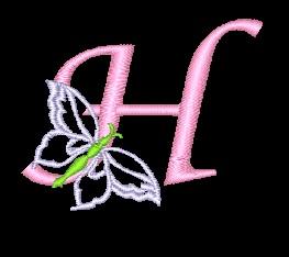 butterfly alphabet h