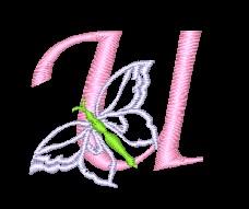 butterfly alphabet u